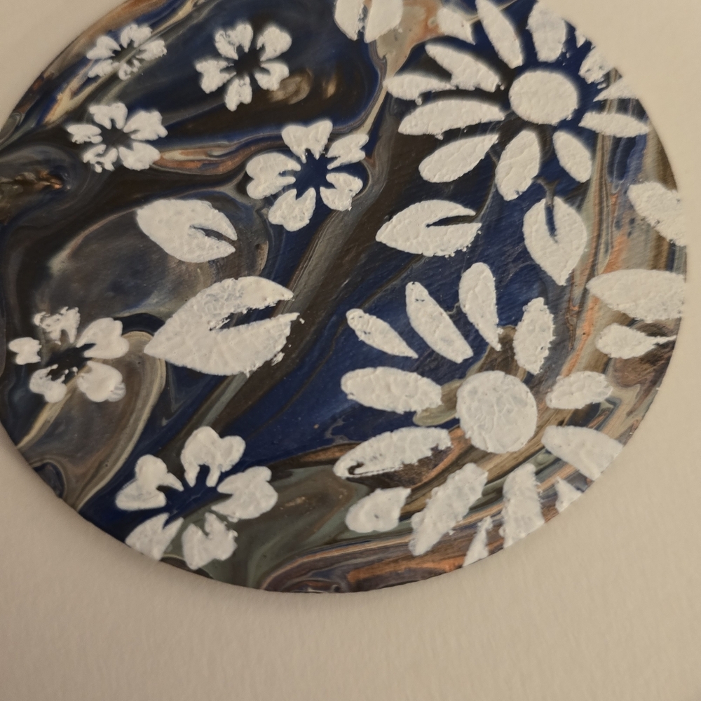 5 HANDCRAFTED Wood Floral Beach Coasters HANDMADE & HANDPAINTED Table Art Decor - Picture 10 of 13